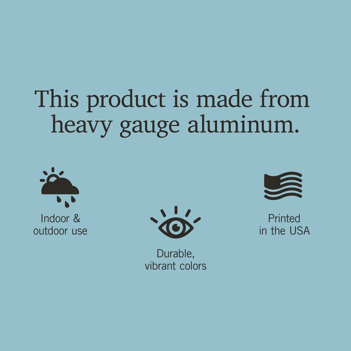 Olympic National Park, Washington, Typography and Icons, Metal Signs Metal Lantern Press 
