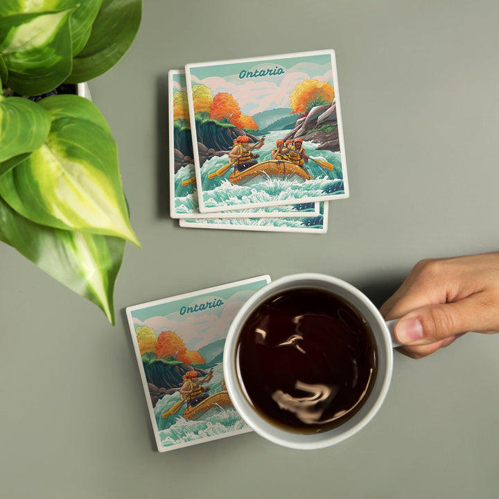 Ontario, Seek Adventure, River Rafting, Fall Colors, Coasters Coasters Lantern Press 
