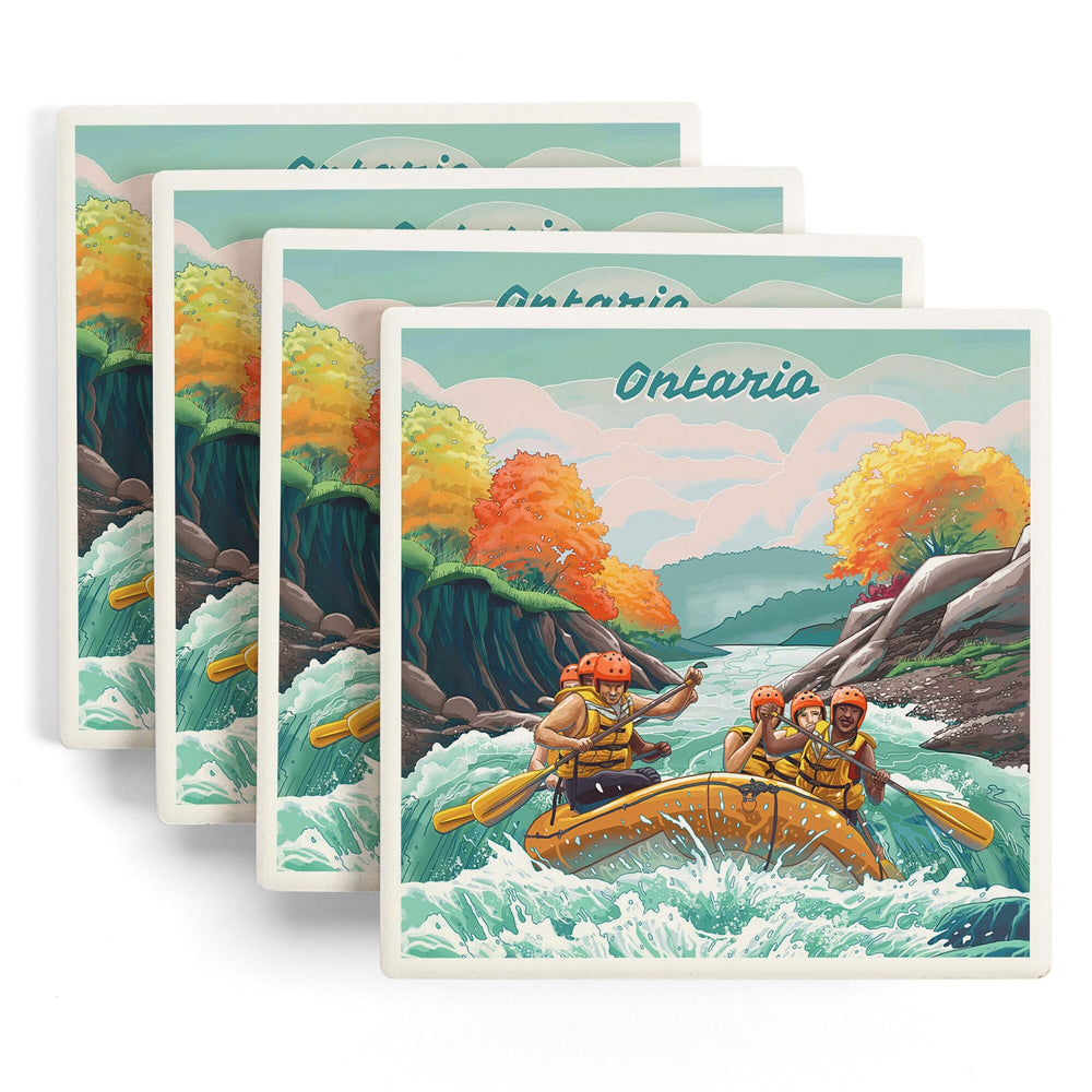 Ontario, Seek Adventure, River Rafting, Fall Colors, Coasters Coasters Lantern Press 