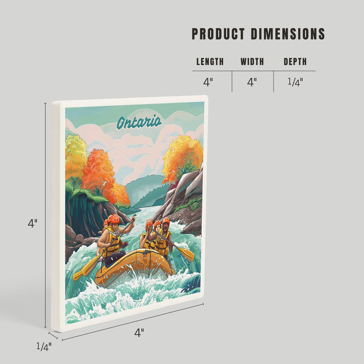 Ontario, Seek Adventure, River Rafting, Fall Colors, Coasters Coasters Lantern Press 