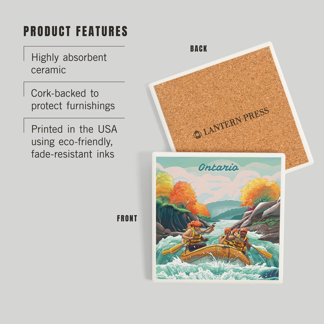 Ontario, Seek Adventure, River Rafting, Fall Colors, Coasters Coasters Lantern Press 