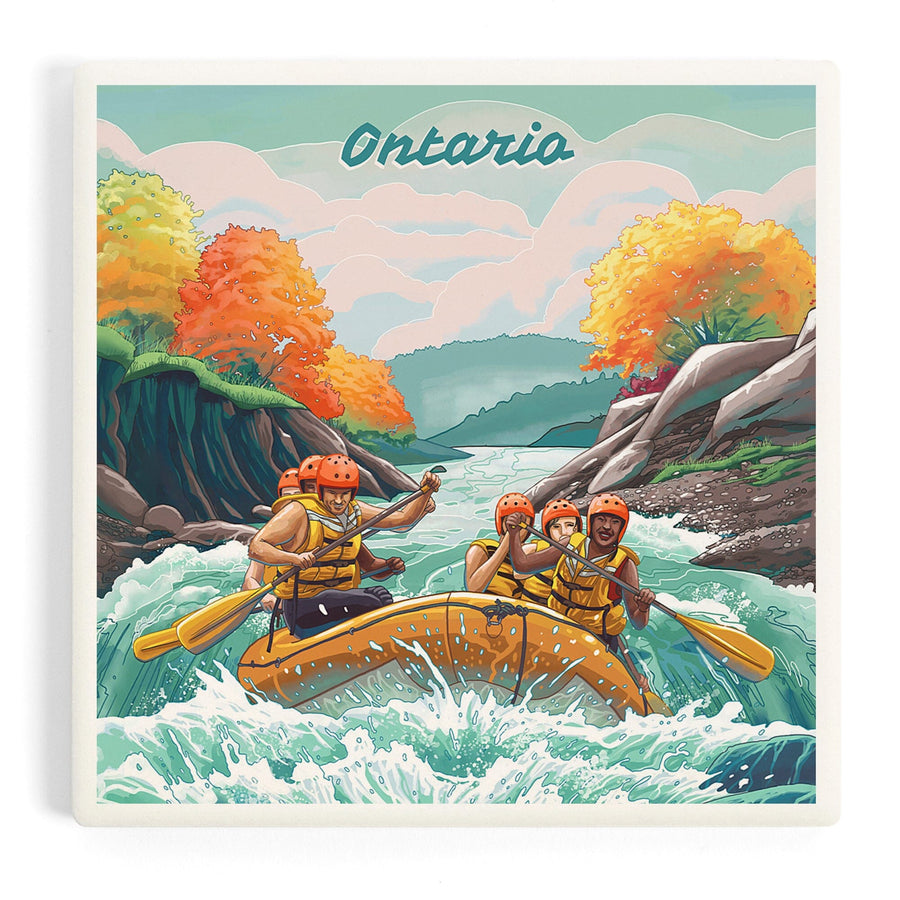 Ontario, Seek Adventure, River Rafting, Fall Colors, Coasters Coasters Lantern Press 