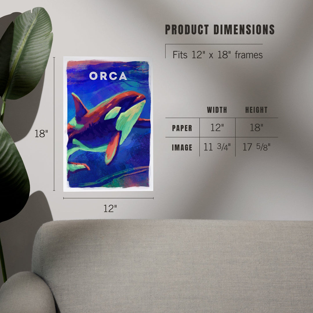 Orca, Vivid Series, Art & Giclee Prints Art Lantern Press 