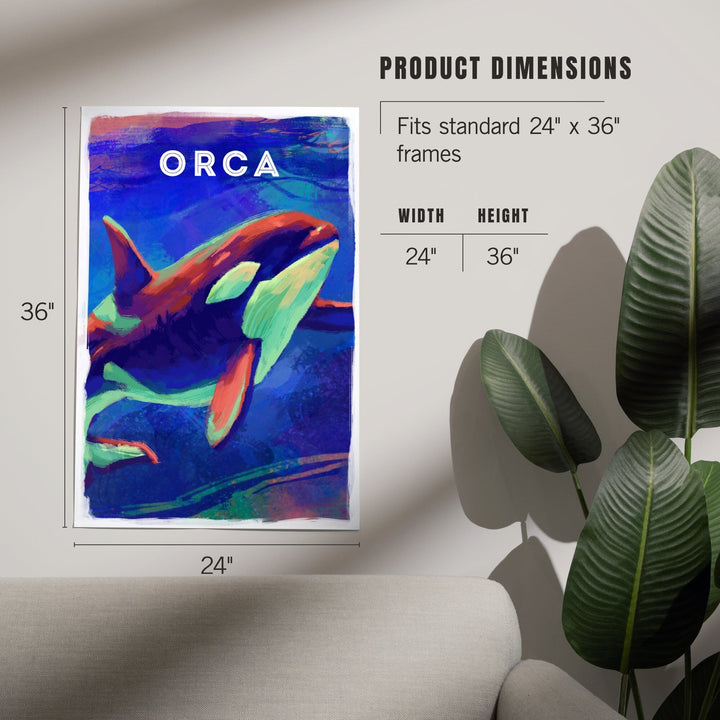 Orca, Vivid Series, Art & Giclee Prints Art Lantern Press 