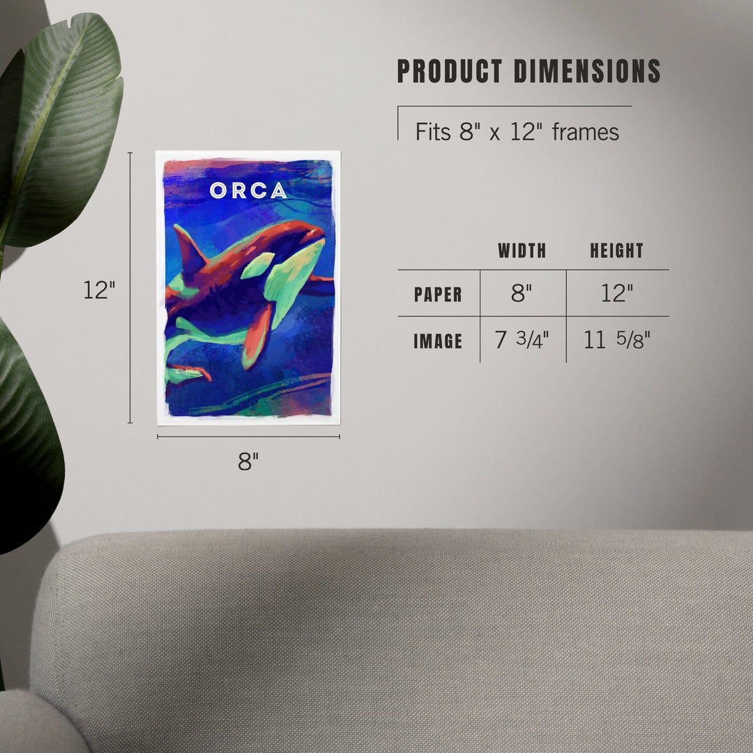 Orca, Vivid Series, Art & Giclee Prints Art Lantern Press 