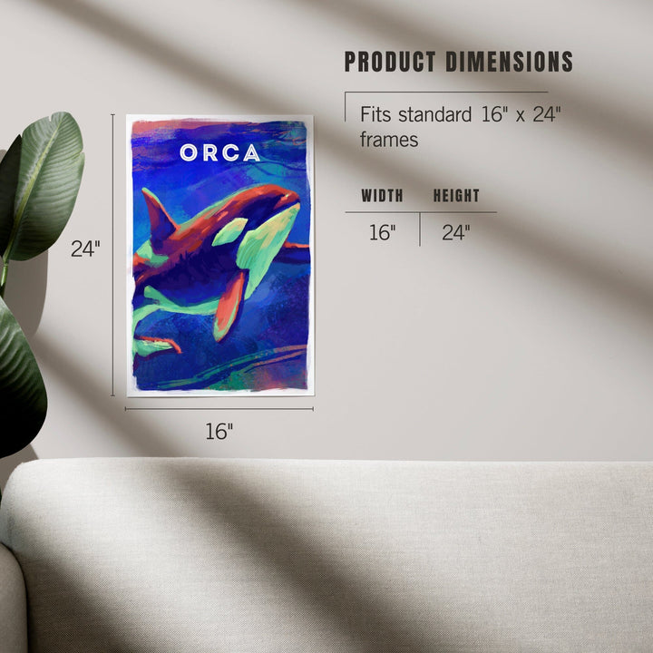 Orca, Vivid Series, Art & Giclee Prints Art Lantern Press 