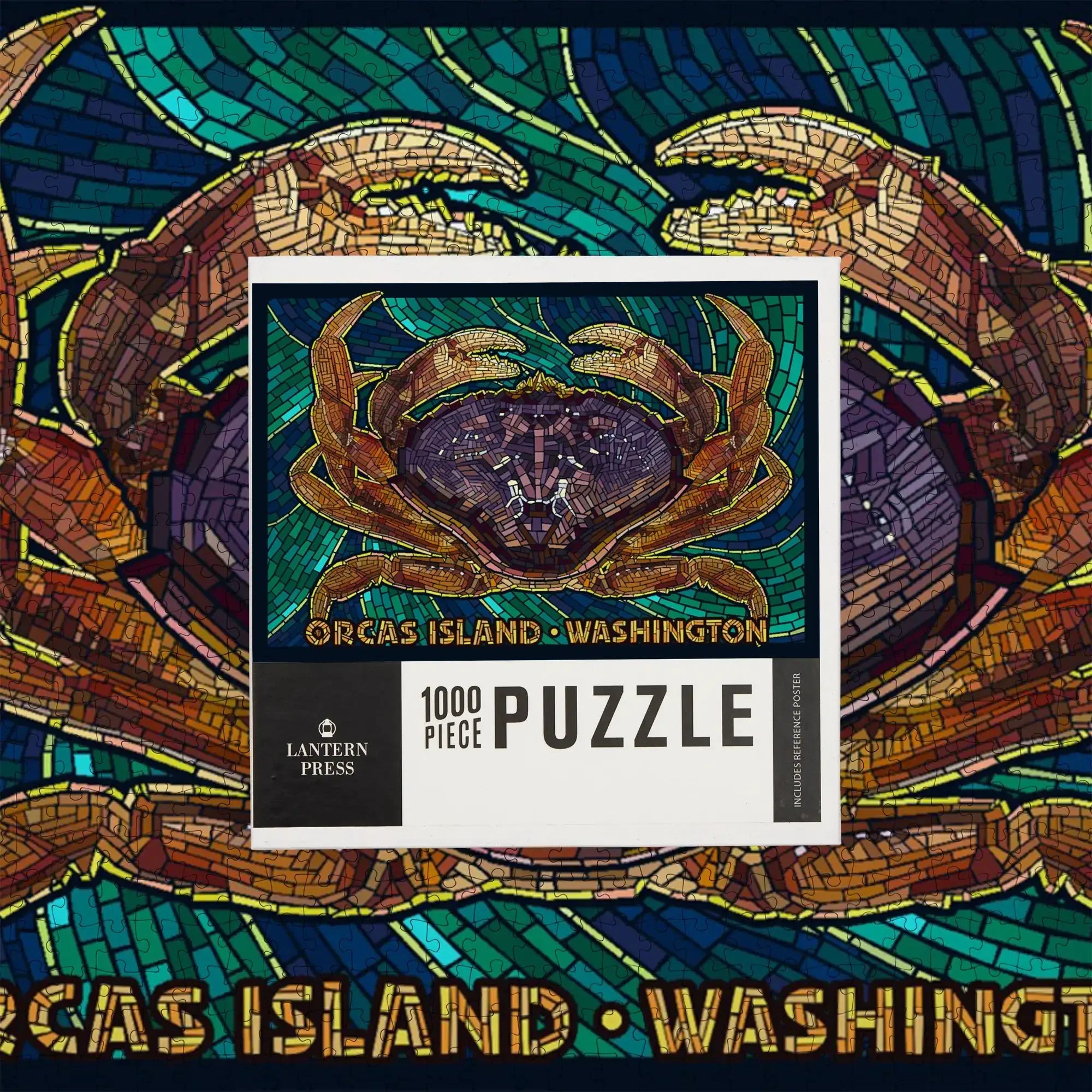 Orcas Island, Washington, Dungeness Crab, Mosaic, 1000 piece