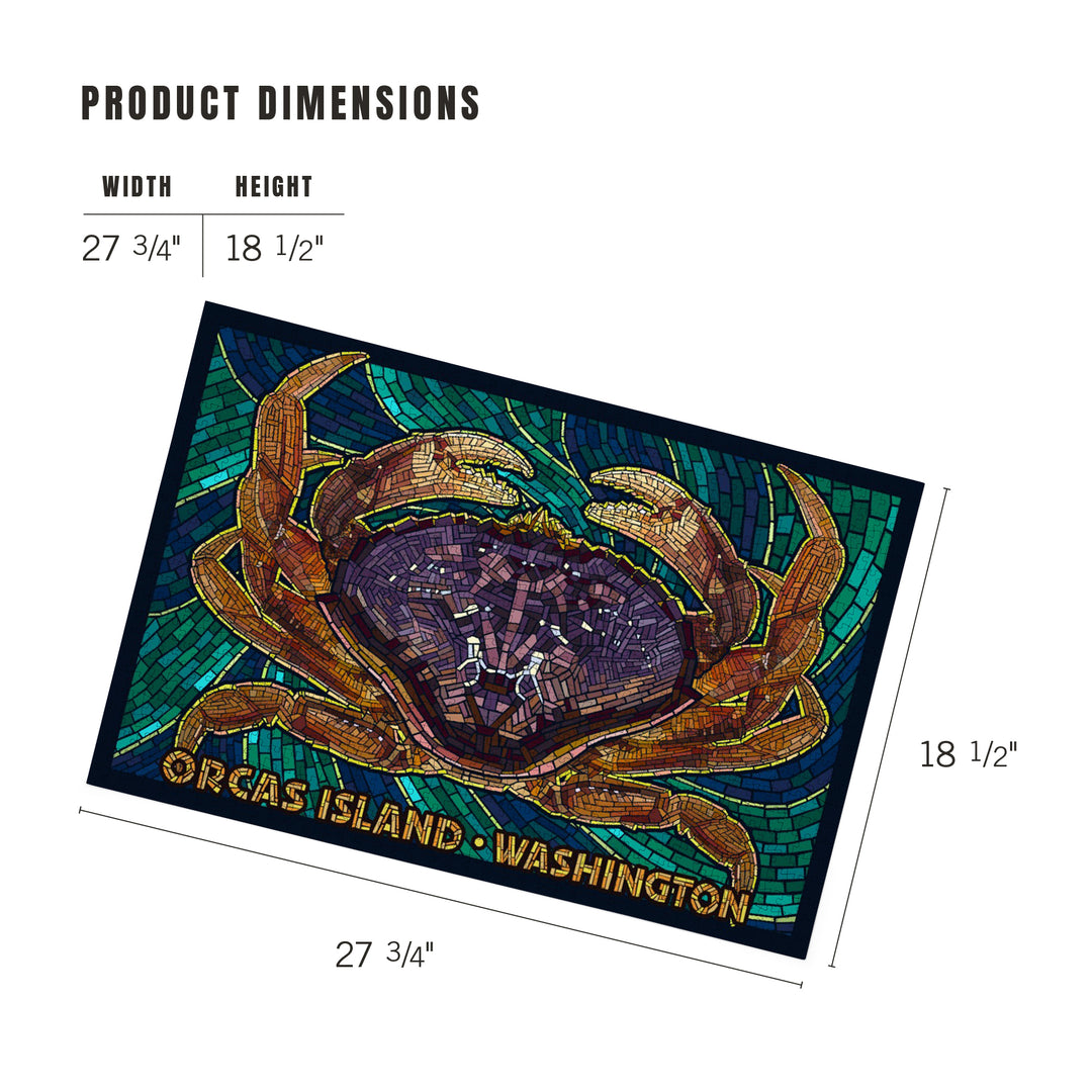 Orcas Island, Washington, Dungeness Crab, Mosaic, Jigsaw Puzzle Puzzle Lantern Press 
