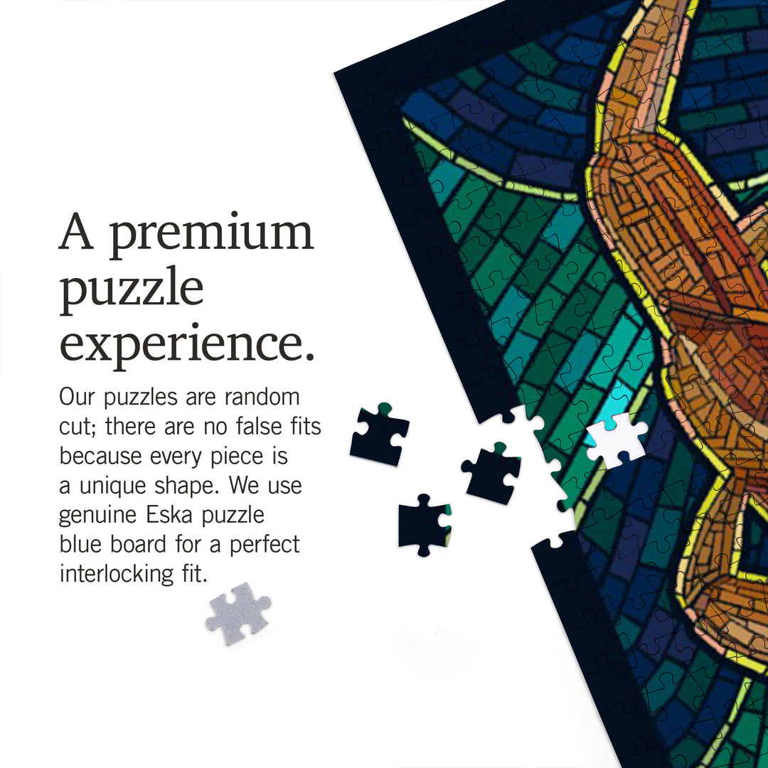 Orcas Island, Washington, Dungeness Crab, Mosaic, Jigsaw Puzzle Puzzle Lantern Press 