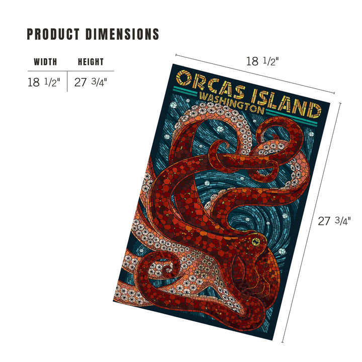 Orcas Island, Washington, Octopus Mosaic, Jigsaw Puzzle Puzzle Lantern Press 