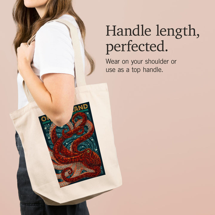 Orcas Island, Washington, Octopus Mosaic, Tote Bag Totes Lantern Press 