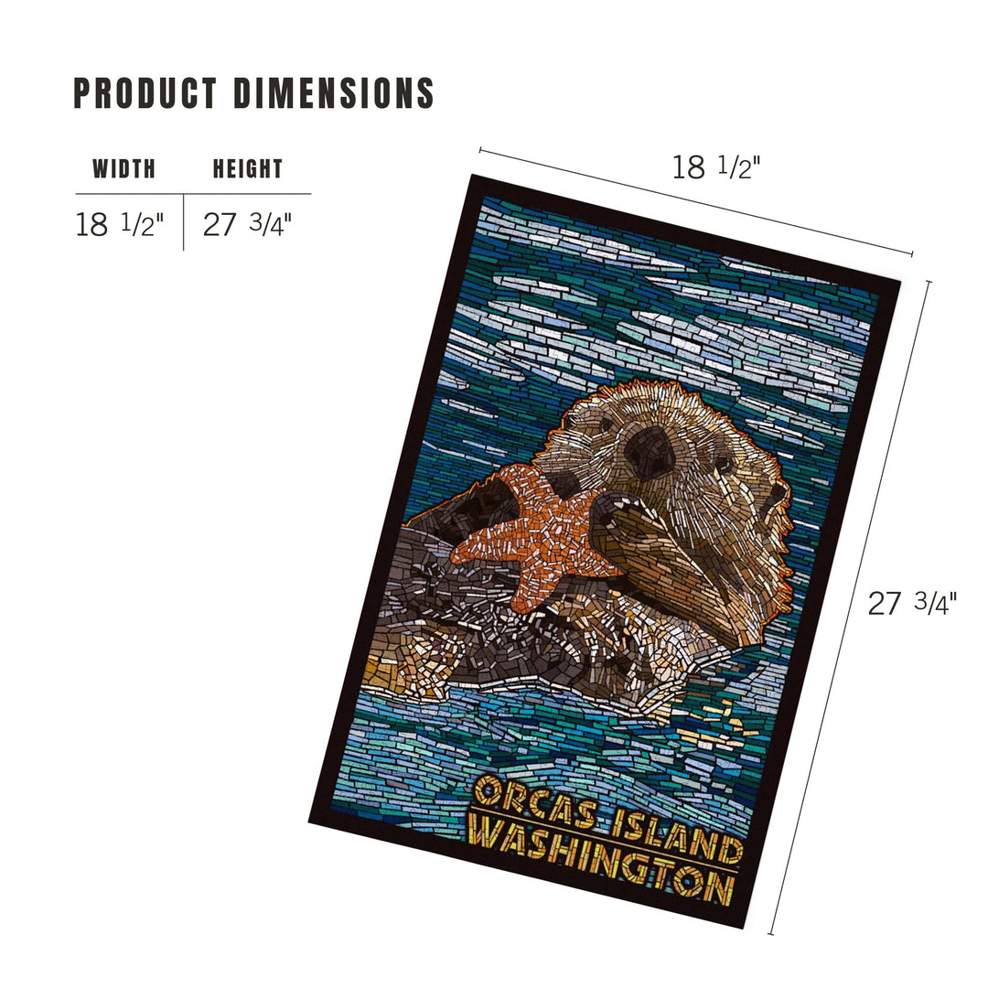 Orcas Island, Washington, Sea Otter, Mosaic, Jigsaw Puzzle Puzzle Lantern Press 