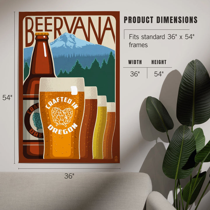 Oregon Beers, Beervana, Vintage Sign, Art & Giclee Prints Art Lantern Press 