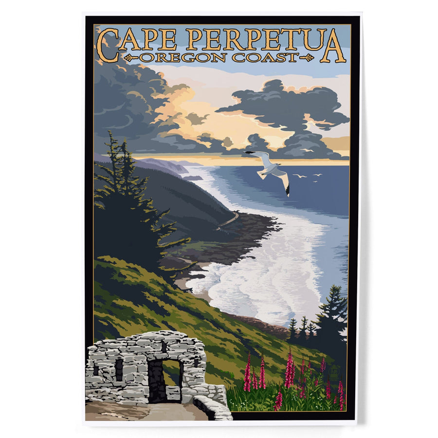 Oregon Coast, Cape Perpetua, Art & Giclee Prints Art Lantern Press 