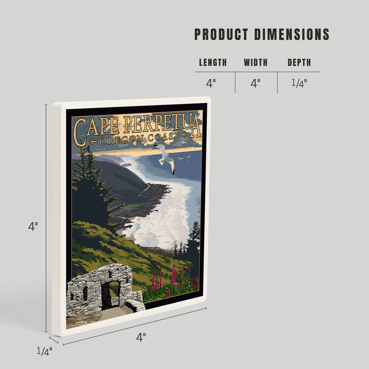 Oregon Coast, Cape Perpetua, Coasters Coasters Lantern Press 