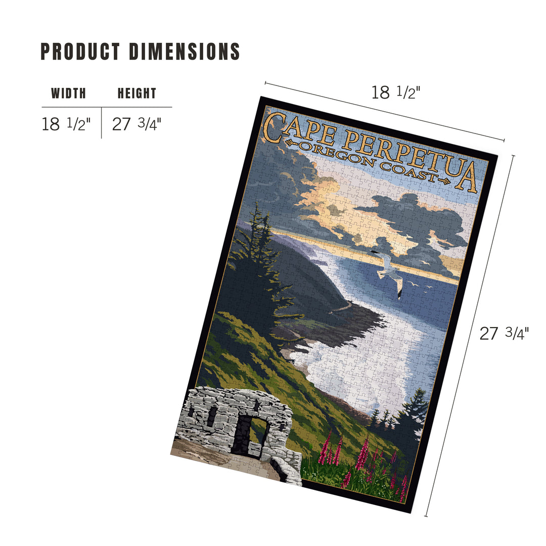 Oregon Coast, Cape Perpetua, Jigsaw Puzzle Puzzle Lantern Press 