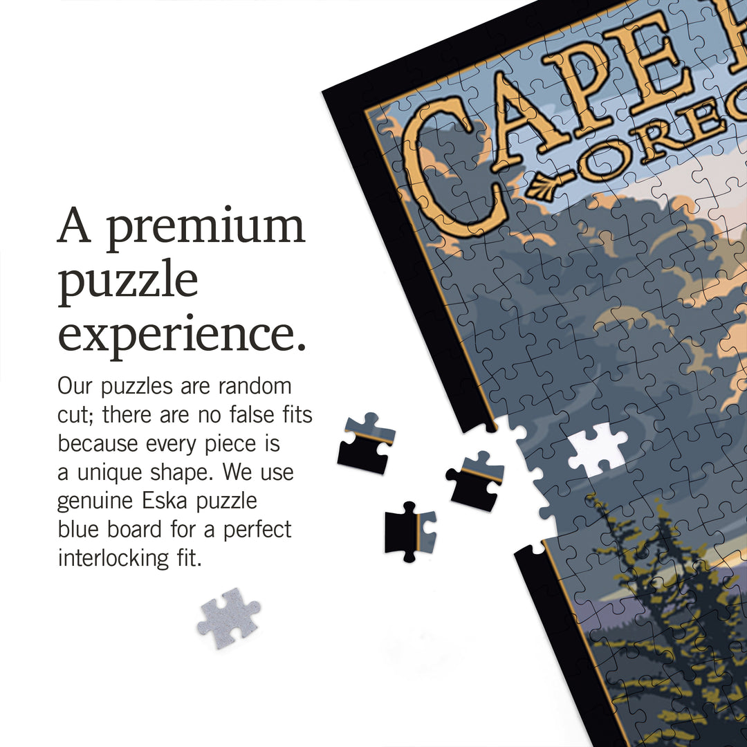 Oregon Coast, Cape Perpetua, Jigsaw Puzzle Puzzle Lantern Press 