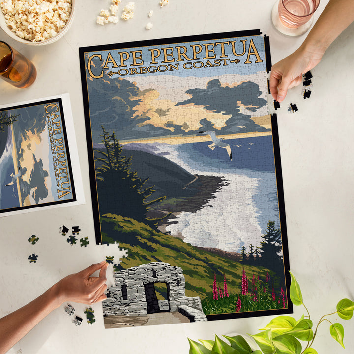 Oregon Coast, Cape Perpetua, Jigsaw Puzzle Puzzle Lantern Press 