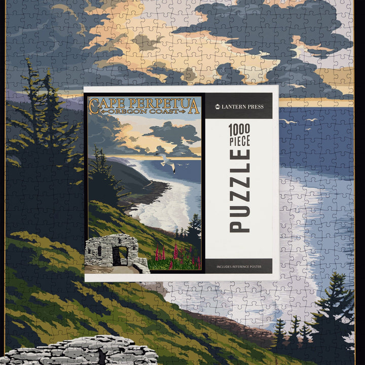 Oregon Coast, Cape Perpetua, Jigsaw Puzzle Puzzle Lantern Press 