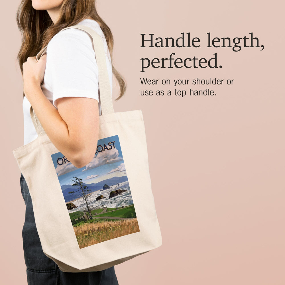 Oregon Coast, Haystack Rock Scene, Tote Bag Totes Lantern Press 