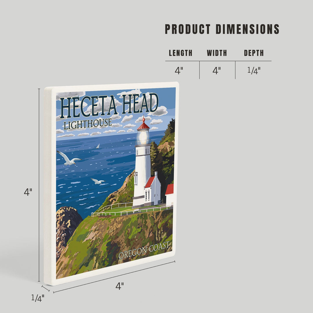 Oregon Coast, Heceta Head Lighthouse, Coasters Coasters Lantern Press 