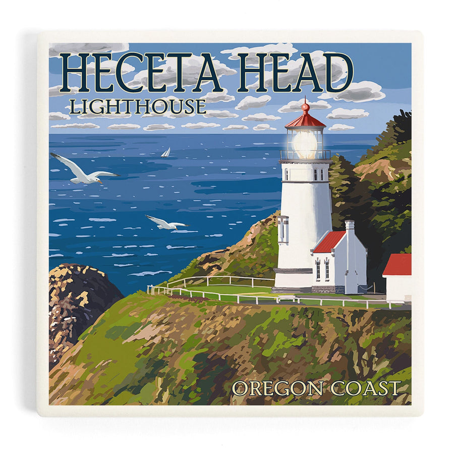 Oregon Coast, Heceta Head Lighthouse, Coasters Coasters Lantern Press 