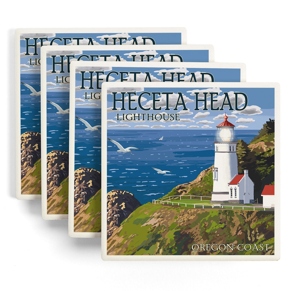 Oregon Coast, Heceta Head Lighthouse, Coasters Coasters Lantern Press 