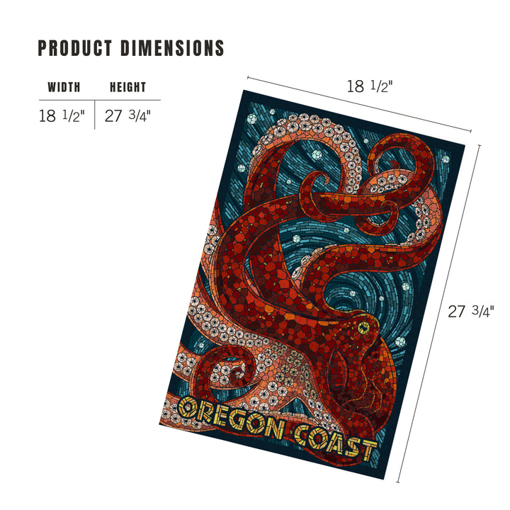 Oregon Coast, Octopus, Mosaic, Jigsaw Puzzle Puzzle Lantern Press 
