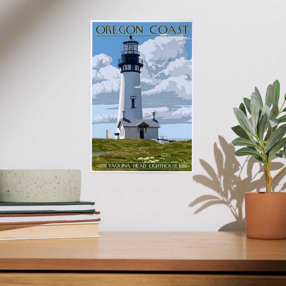 Oregon Coast, Yaquina Head Lighthouse, Art & Giclee Prints Art Lantern Press 