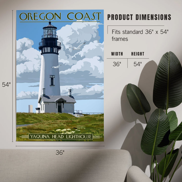 Oregon Coast, Yaquina Head Lighthouse, Art & Giclee Prints Art Lantern Press 