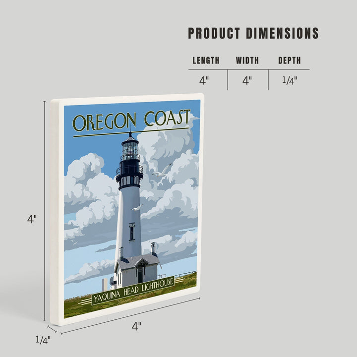 Oregon Coast, Yaquina Head Lighthouse, Coasters Coasters Lantern Press 
