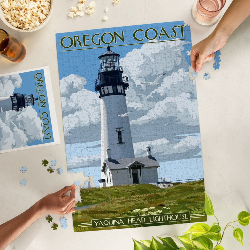 Oregon Coast, Yaquina Head Lighthouse, Jigsaw Puzzle Puzzle Lantern Press 