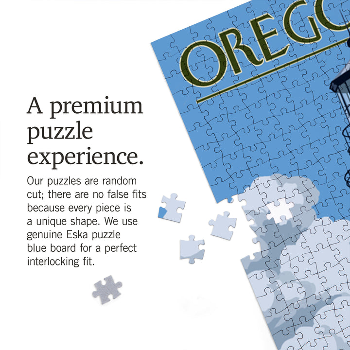 Oregon Coast, Yaquina Head Lighthouse, Jigsaw Puzzle Puzzle Lantern Press 