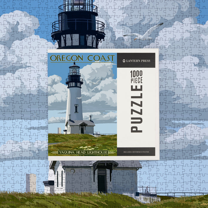 Oregon Coast, Yaquina Head Lighthouse, Jigsaw Puzzle Puzzle Lantern Press 