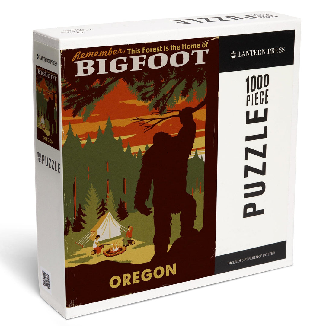 Oregon, Home of Bigfoot, Jigsaw Puzzle Puzzle Lantern Press 