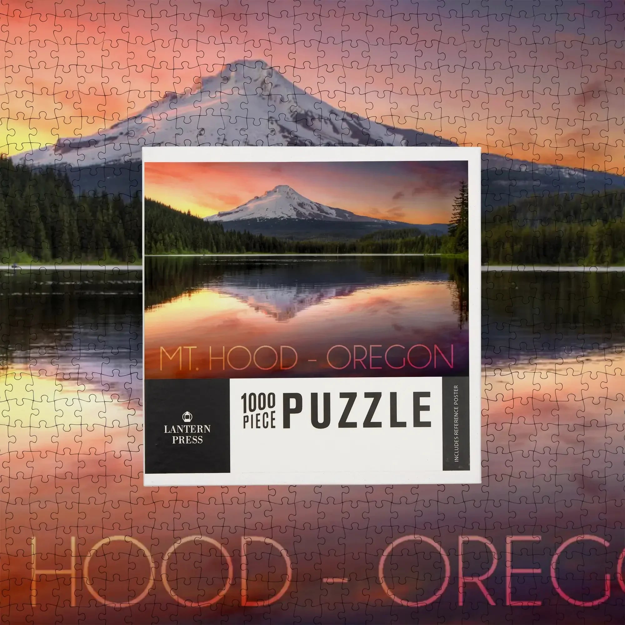 Oregon, Mt. Hood, 1000 piece jigsaw puzzle – Lantern Press