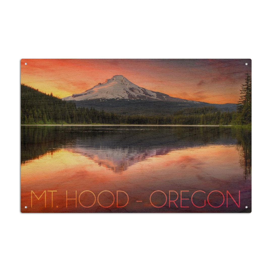 Oregon, Mt. Hood, Lantern Press Photography, Wood Signs and Postcards Wood Lantern Press 10 x 15 Wood Sign 