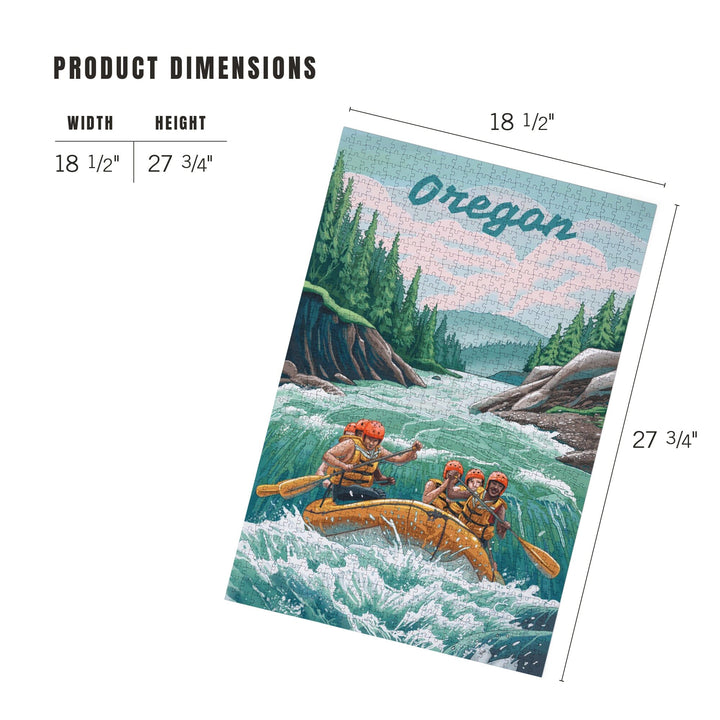 Oregon, Seek Adventure, River Rafting, Jigsaw Puzzle Puzzle Lantern Press 