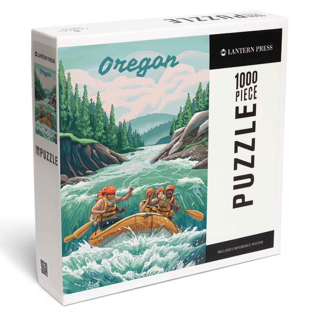 Oregon, Seek Adventure, River Rafting, Jigsaw Puzzle Puzzle Lantern Press 