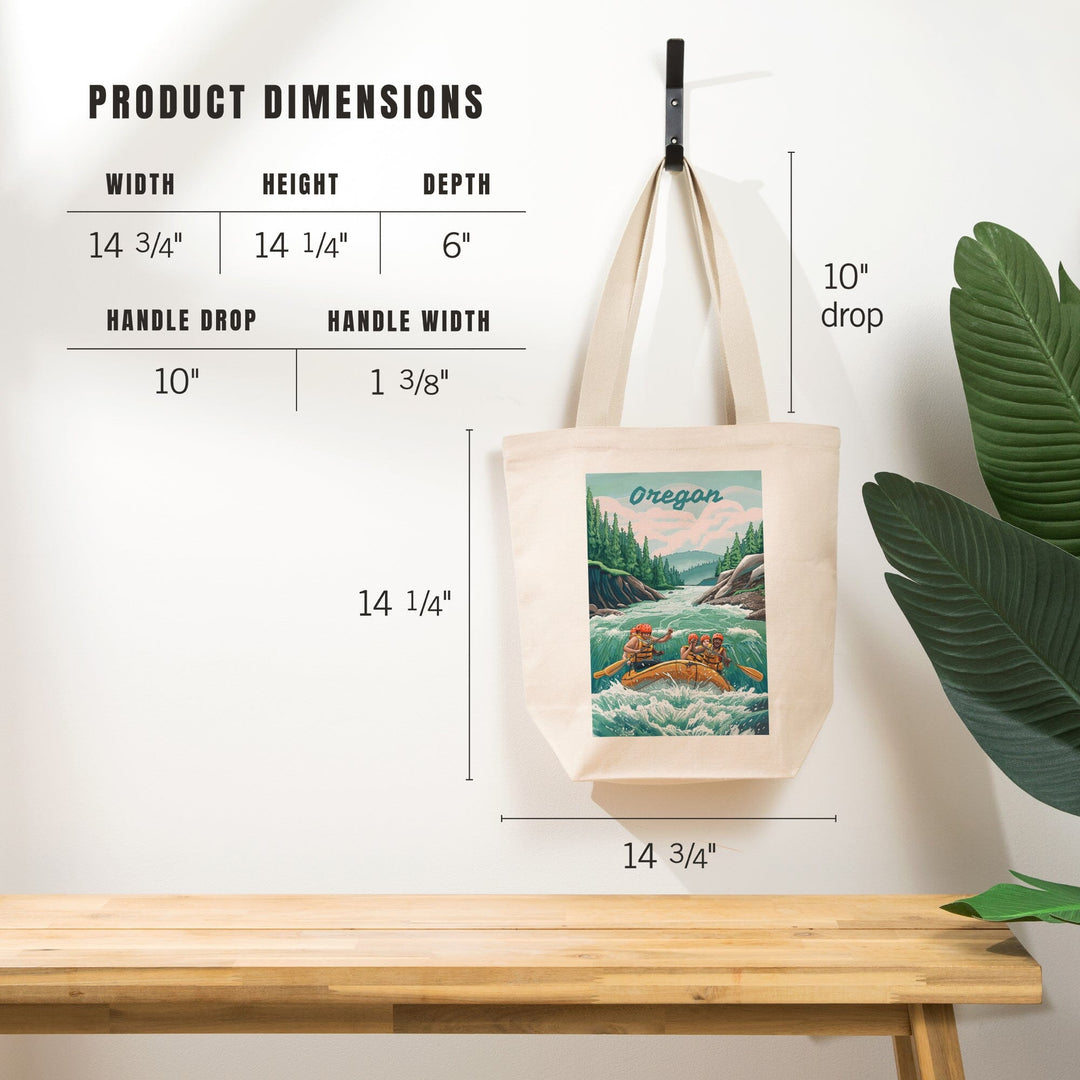 Oregon, Seek Adventure, River Rafting Totes Lantern Press 