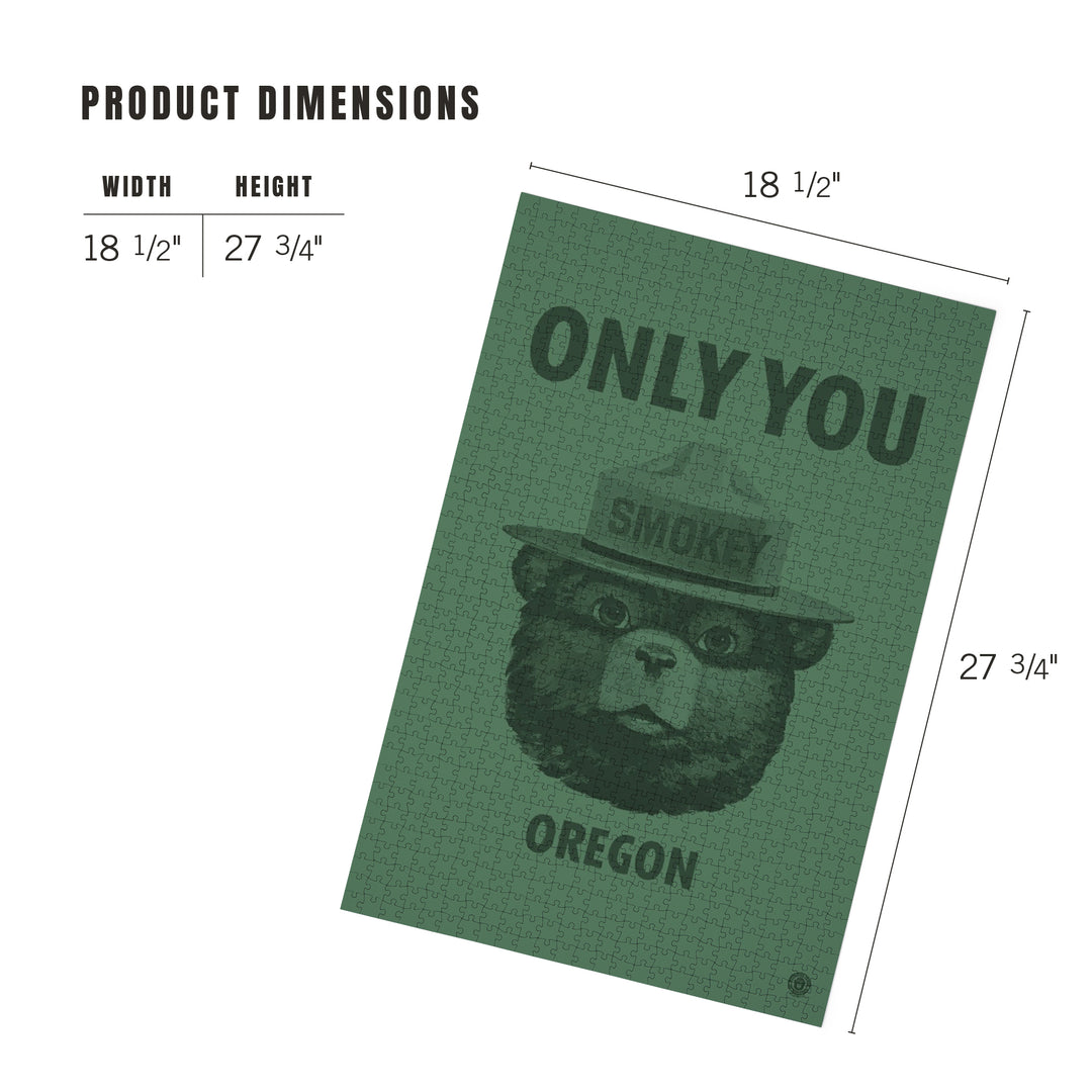 Oregon, Smokey Bear, Only You, Jigsaw Puzzle Puzzle Lantern Press 