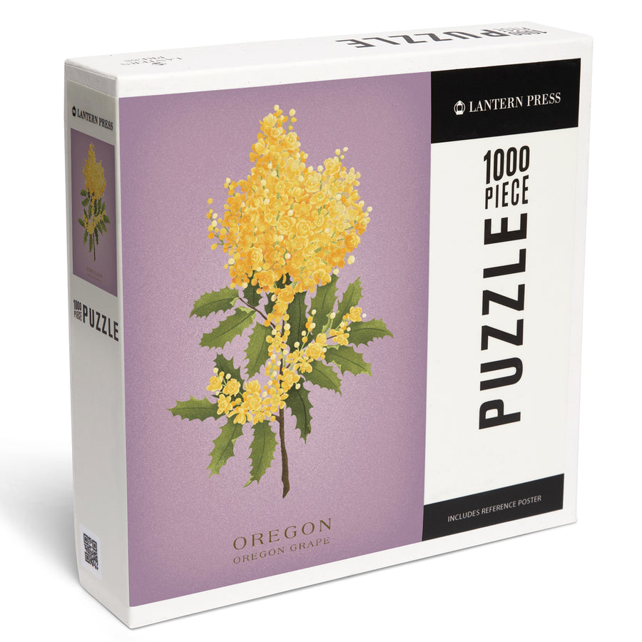 Oregon, Vintage Flora, Oregon Grape, State Series, Jigsaw Puzzle Puzzle Lantern Press 