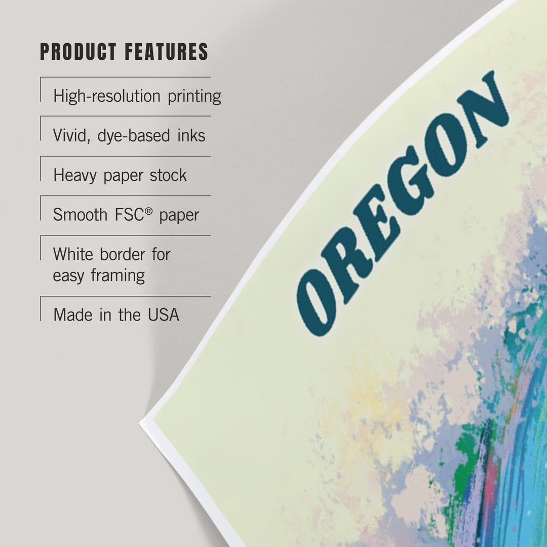 Oregon, Vitamin Sea, Coastal Series, Surfer Girl, Art & Giclee Prints Art Lantern Press 