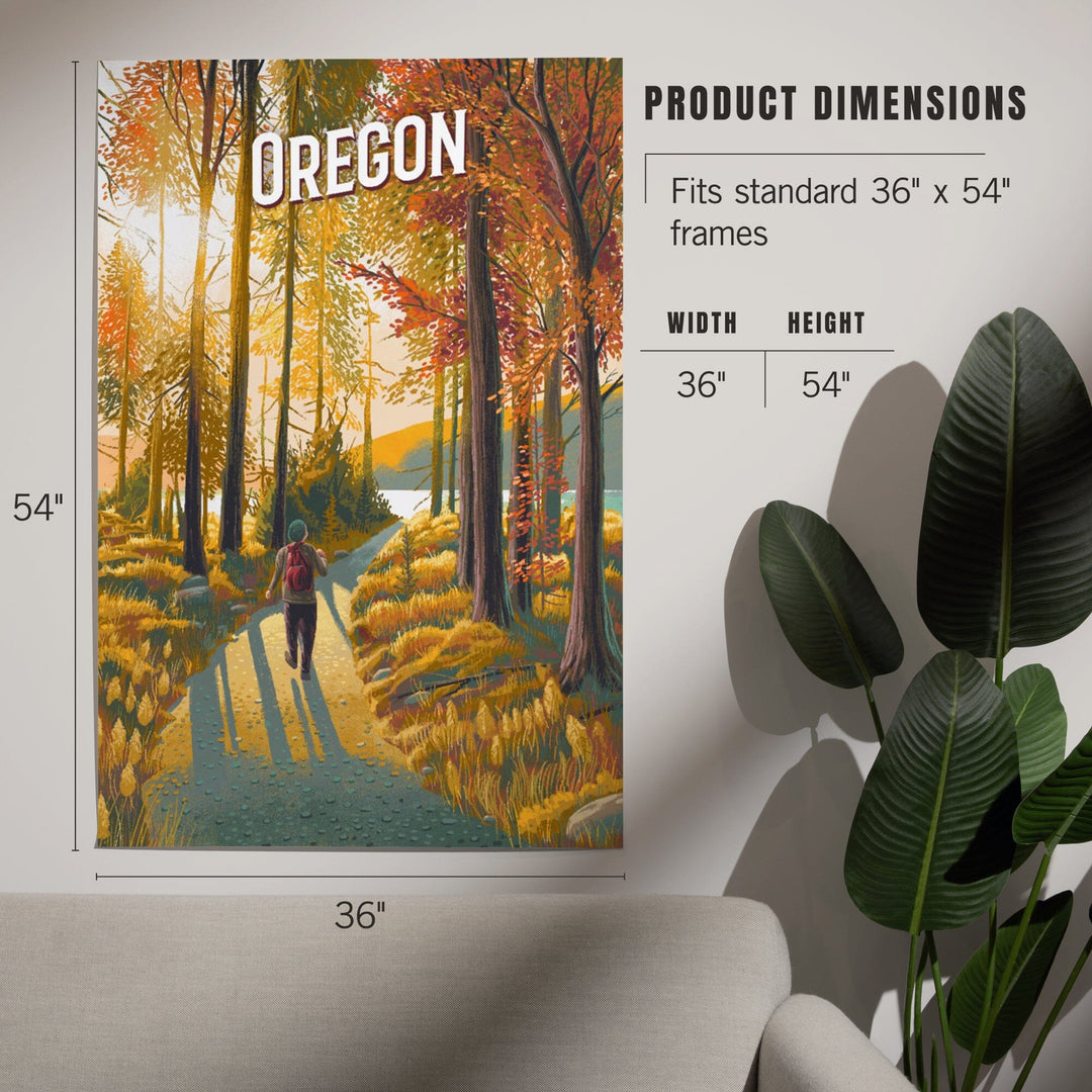 Oregon, Walk in the Woods, Day Hike Art Lantern Press 