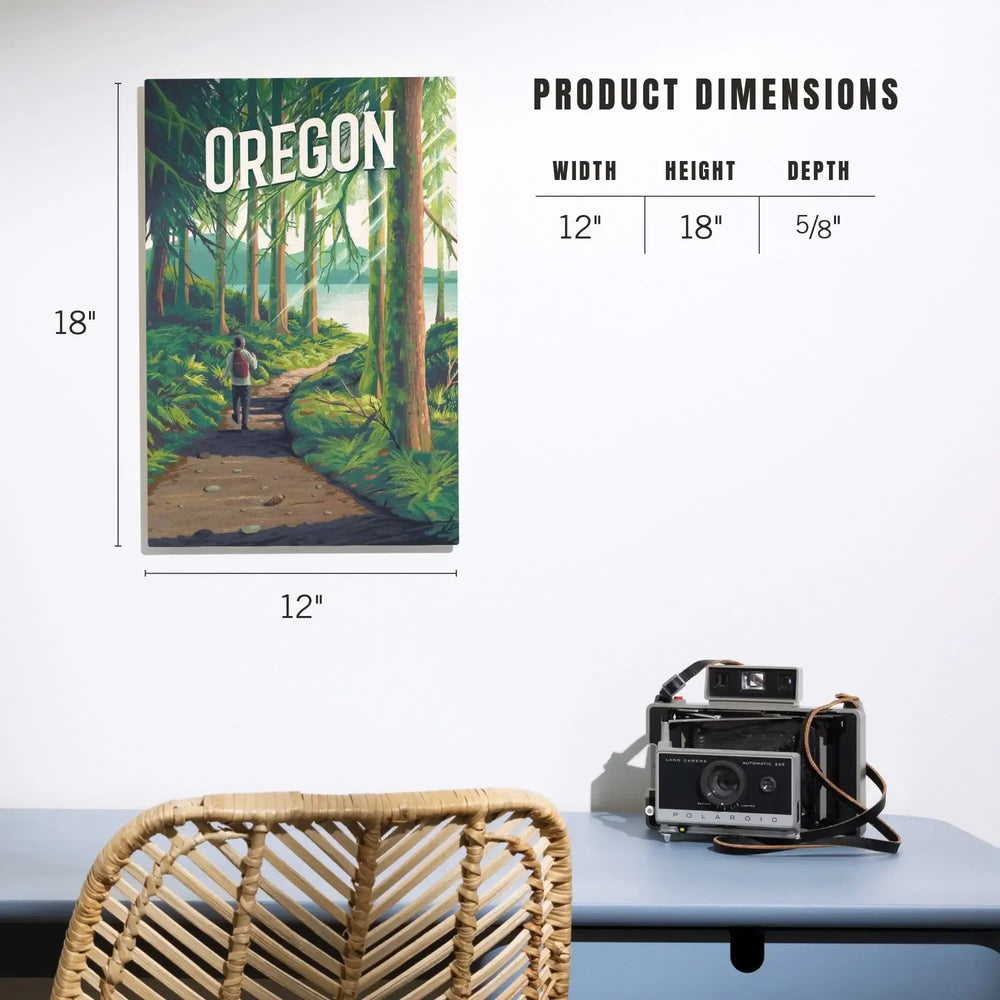 Oregon, Walk In The Woods, Day Hike, Wood Signs and Postcards Wood Lantern Press 