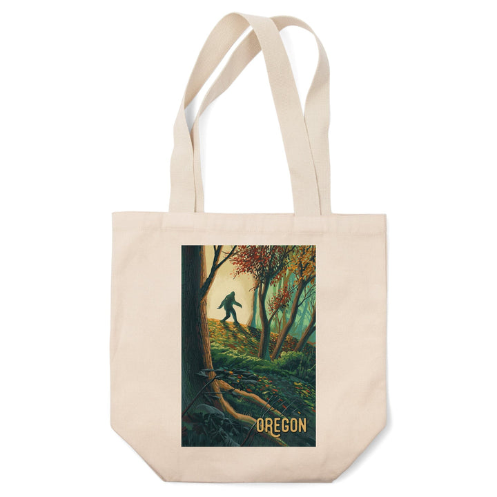 Oregon, Wanderer, Bigfoot in Forest, Tote Bag Totes Lantern Press 