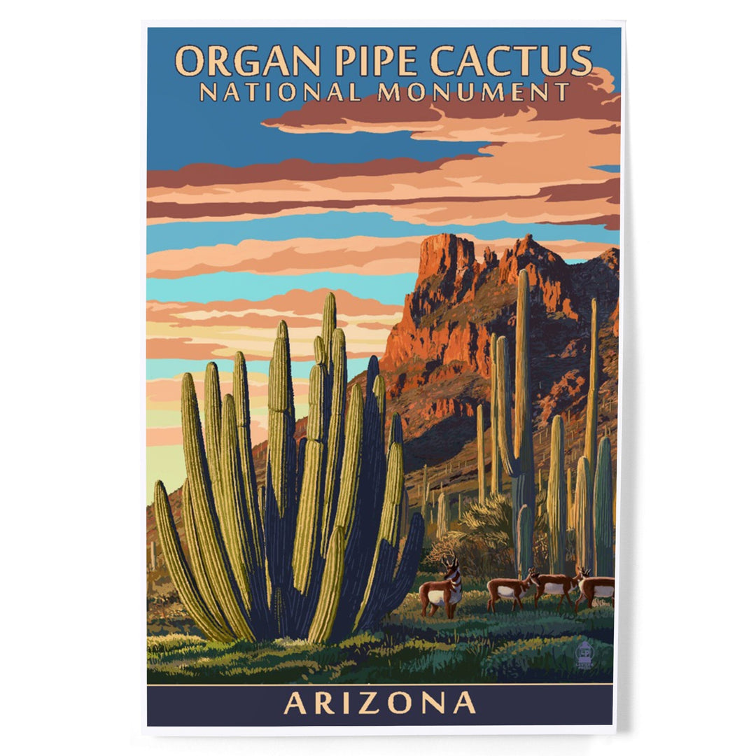 Organ Pipe Cactus National Monument, Arizona, Art & Giclee Prints Art Lantern Press 