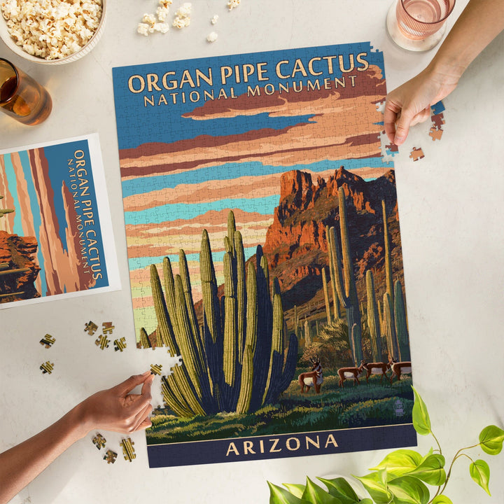 Organ Pipe Cactus National Monument, Arizona, Jigsaw Puzzle Puzzle Lantern Press 
