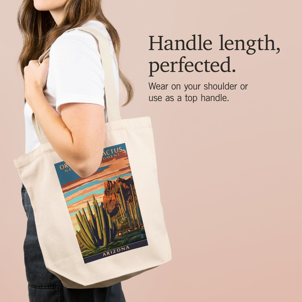 Organ Pipe Cactus National Monument, Arizona, Tote Bag Totes Lantern Press 
