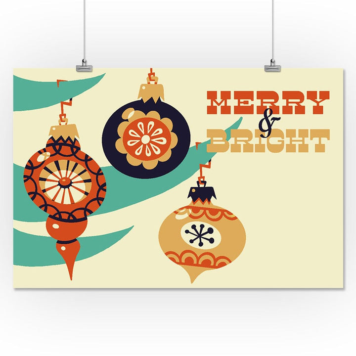 Ornament, Retro Christmas, Art & Giclee Prints Art Lantern Press 16 x 24 Giclee Print 